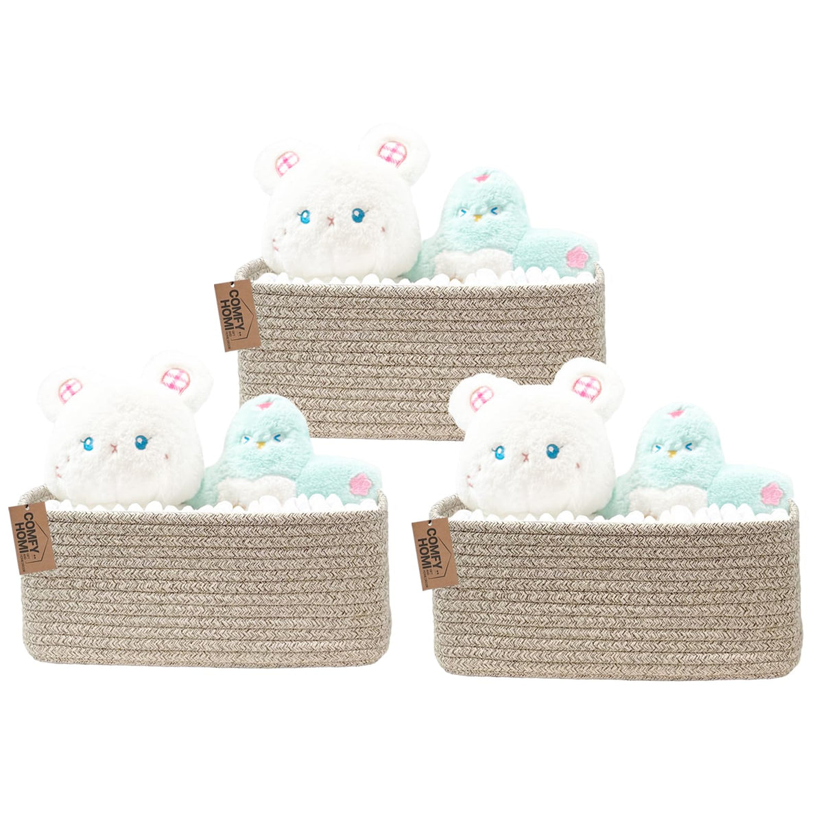 COMFY HOMI 11.5"x7.5"x4.7" Storage Baskets for Organizing | - Image 2