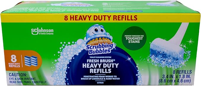 Scrubbing Bubbles Fresh Brush Heavy Duty Refill 8 Count