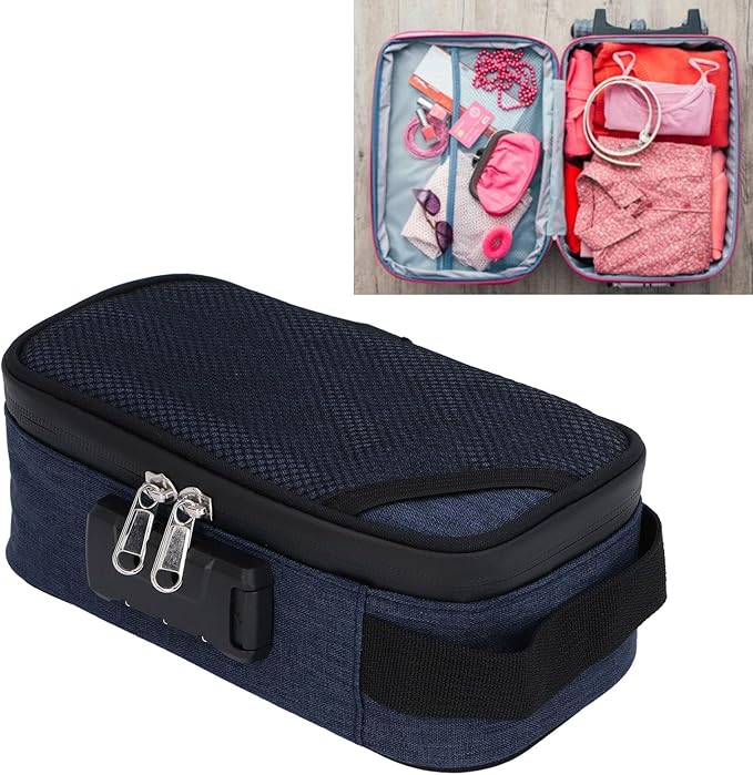 Odor Proof Pouch Organizer, Code Lock Design Smell Proof Container Portable Easy Using for Travel