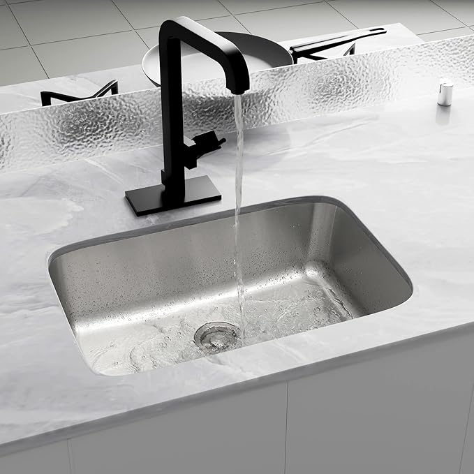 LQS Kitchen Sink Garbage Disposal Flange and Sink Stopper, fit 3-1/2 Inch Standard Sink Drain Hole Colour Chrome Finish