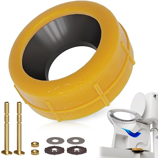 NEEXAN Extra-Thick Toilet Wax Ring Replacement Kit with Installation Hardware –Leak-Proof Wax Ring for Toilet Compatible with 3" and 4" Drain Pipes