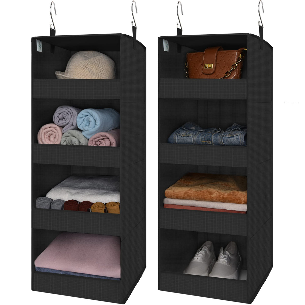 GRANNY SAYS 4-Shelf Hanging Closet Organizer, Foldable Storage - Image 1