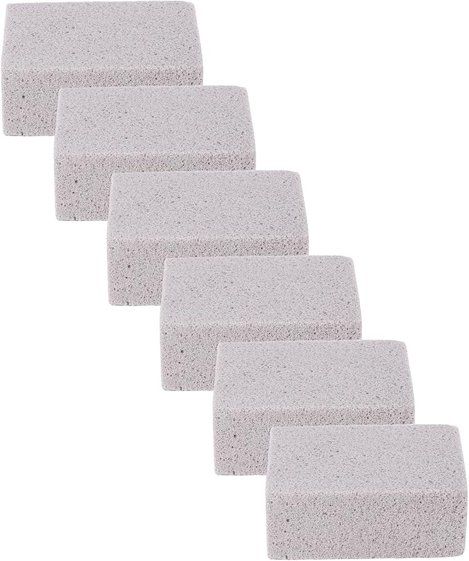 Jeffergarden 6PCS Pool Pumice Stone for, PVC Material Toilet Bowl Cleaner Stick, Heavy Duty Scouring Brush for Kitchen Sink Bathtub Shower Tile Swimming Pool Limescale Removal (M 25.5cm/10.04in