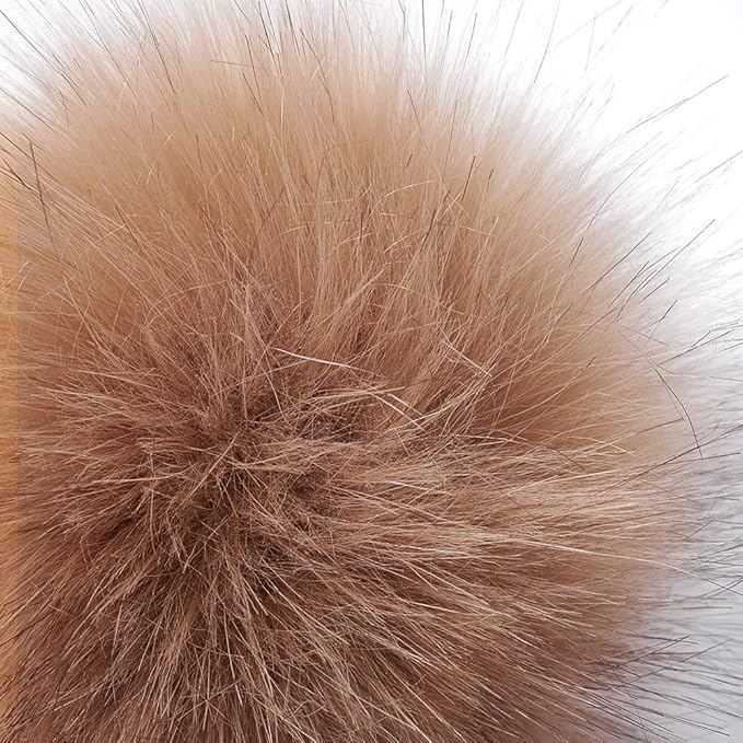 Beadthoven 24pcs 4 Inch Faux Fur Pompom Ball with Elastic Loop DIY Soft Fluffy Pom Pom for Hats Shoes Scarves Removable DIY Knitting Hat Accessories Crocheted Hats Bags Key Chains Mixed Color