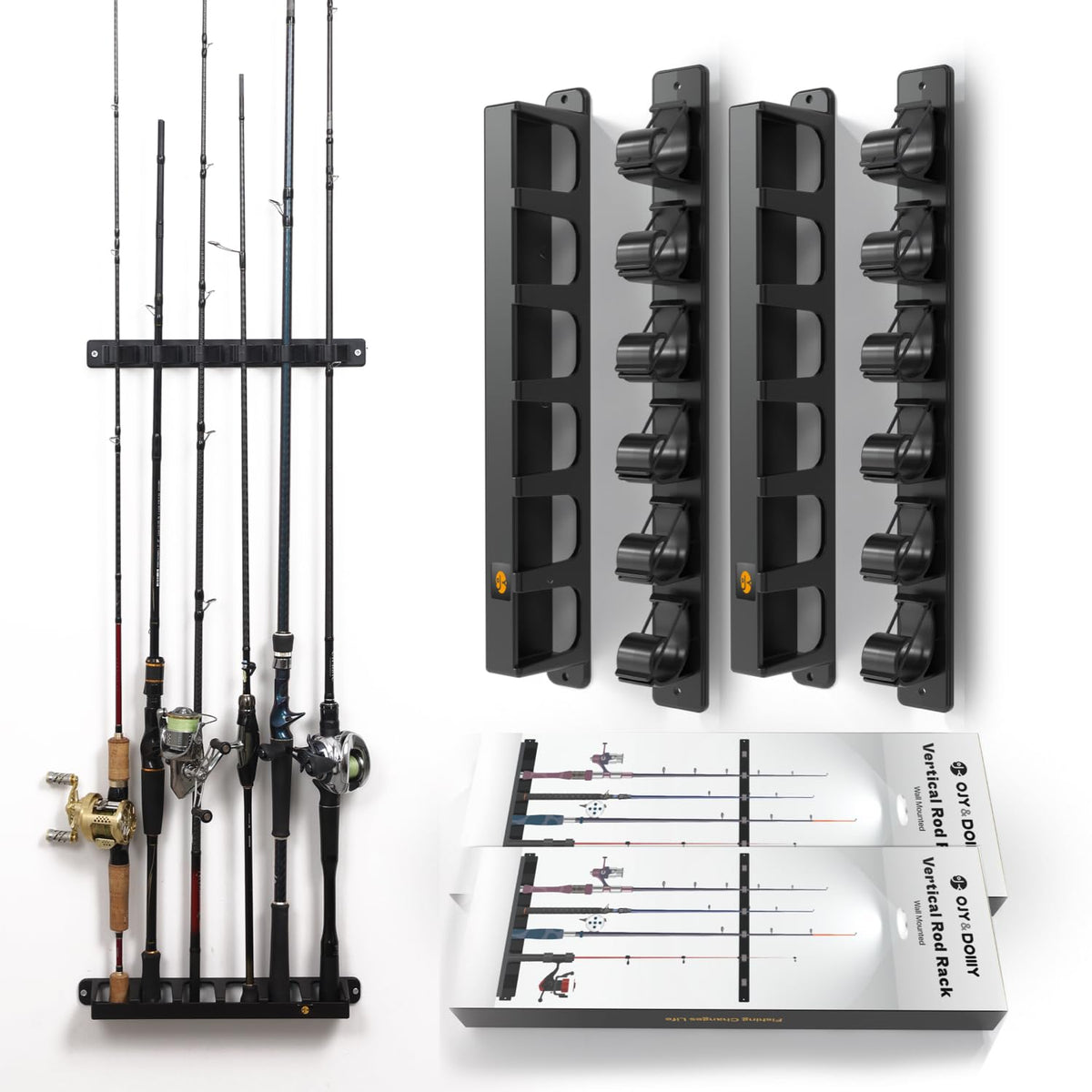 Wall Mount Fishing Rod Holder,Vertical Fishing Pole - Image 1