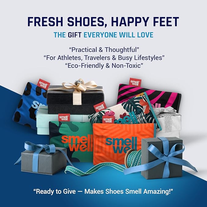 SmellWell - 3-Pack Scented Shoe Deodorizer Inserts - Odor Eliminators - Activated Bamboo Charcoal + Minerals - Natural Freshenes for shoes, bags, gloves - 6 x 1.8oz Original Size Hawaii Floral