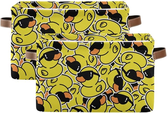 Duck Rectangular Storage Basket Organizer Bin Shelf Baskets For Clothes Gifts For Home Office Dorm