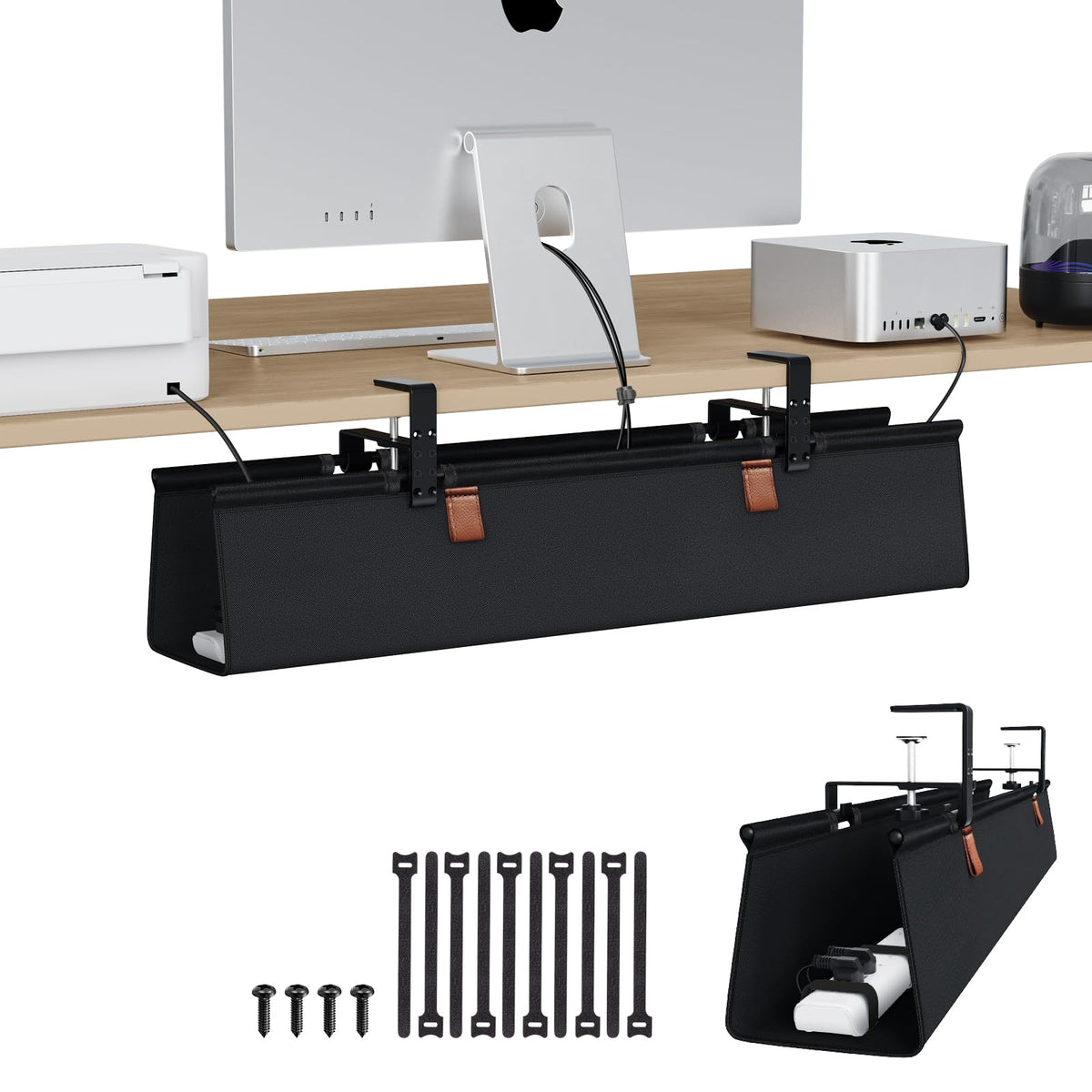 Zilink Under Desk Management Tray Desk Cable Organiz - Image 1