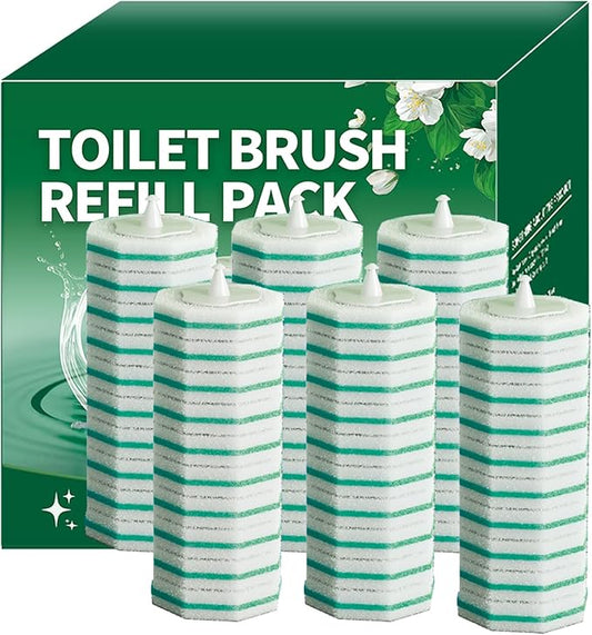 60 Count Toilet Brush Heads, Toilet Wand Refills ，Suitable for Most Disposable Toilet Brushes. Features a Convenient snap-on Design. Both Home and Commercial use.No Falling Apart, Fresh Fragrance