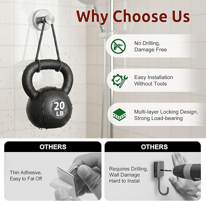 4 Packs Suction Cup Hooks for Shower, Heavy-Duty Wreath Hangers for Front Door, No Drill Glass Door Wreath Hanger Hook No Damage for Walls Bathroom Kitchen Window Mirror Tiles Towel Coat Robe Loofah