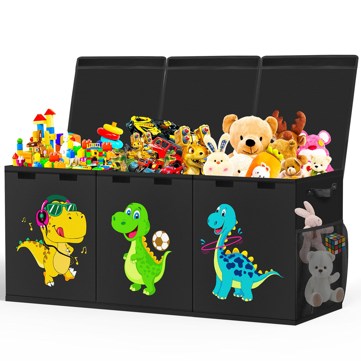 Large Toy Box Storage with Lid, Collapsible Sturdy Toy Chest Bin - Image 2