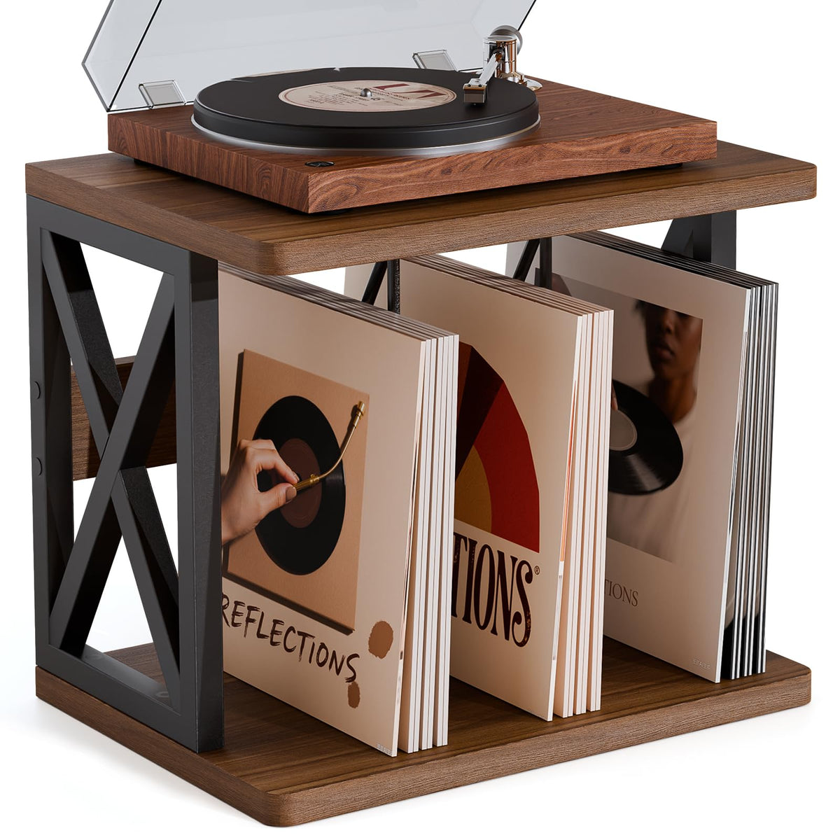Stackable Record Holder,80-100 Lps Vinyl Records Storage - Image 1