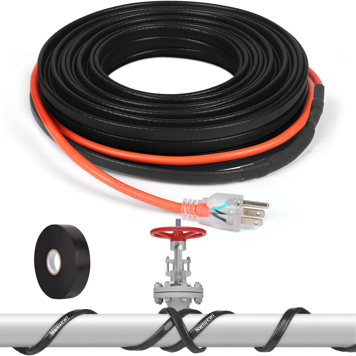50FT Pipe Heating Cable for Pipe Freeze Protection Heat - Image 1