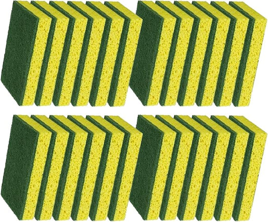CELOX Scrub Sponges for Washing Dishes and Cleaning Kitchen, 24 Pack, Yellow