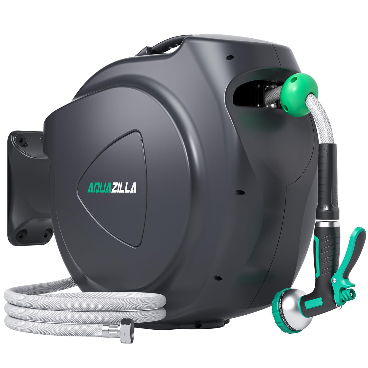 Retractable Garden Hose Reel, 100Ft x 1/2" Durable Wall Mounted - Image 1