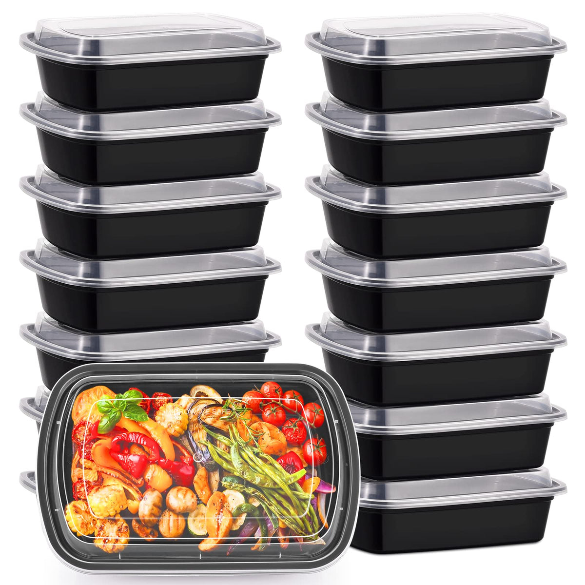 Kitch’nMore 38oz Meal Prep Containers, Extra Large &Thick Food - Image 1