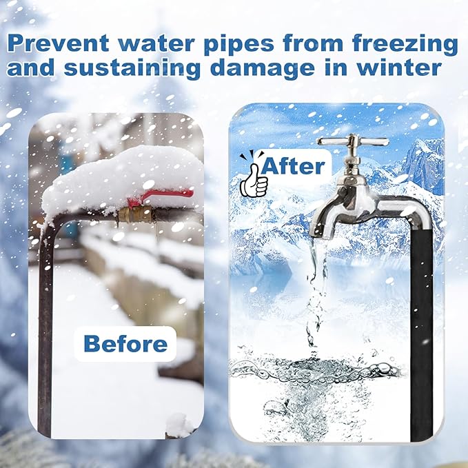 Insulating Foam Pipe Covers, Outdoor Water Pipe Insulation Water Pipe Freeze Protection,Foam Tube Suitable for Outdoor and Indoor Water Pipe Pipeline(24 Pcs,1/2 Inch)