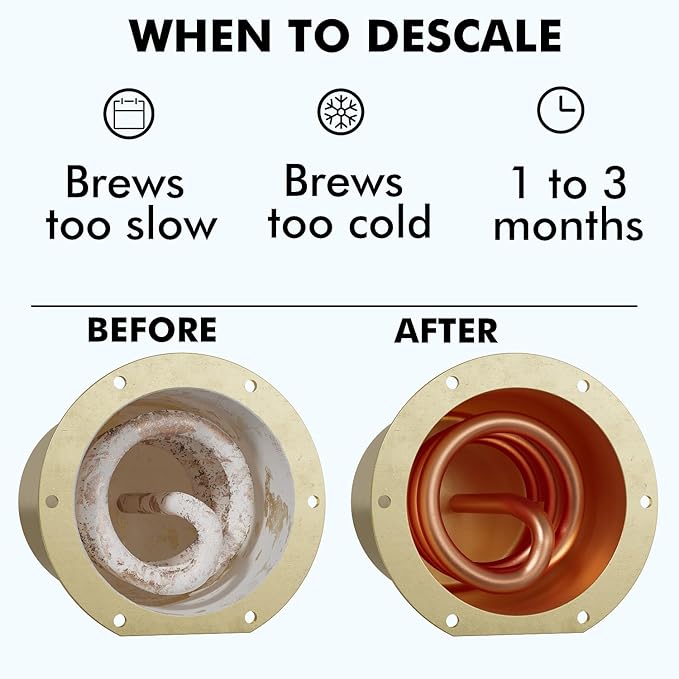 New England Stories Coffee Machine Descaler - 10oz (2 Uses), Universal Descaling Solution Compatible with Keurig, Nespresso, Delonghi and All Single Use Coffee and Espresso Machines