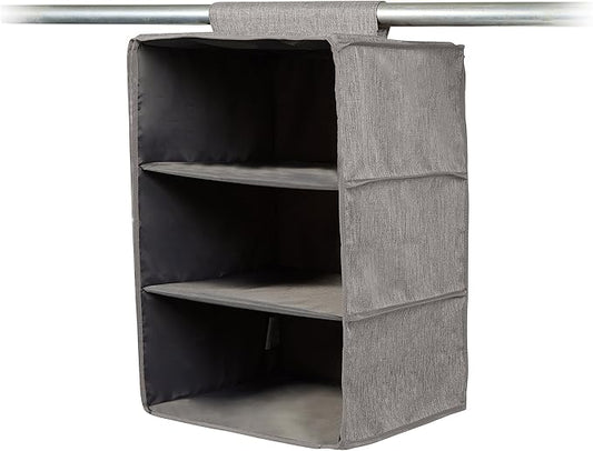 Covermates Keepsakes Hanging Closet Organizer - Heavy Duty Material, Sturdy Interior Shelves - Closet Storage, Grey Heather