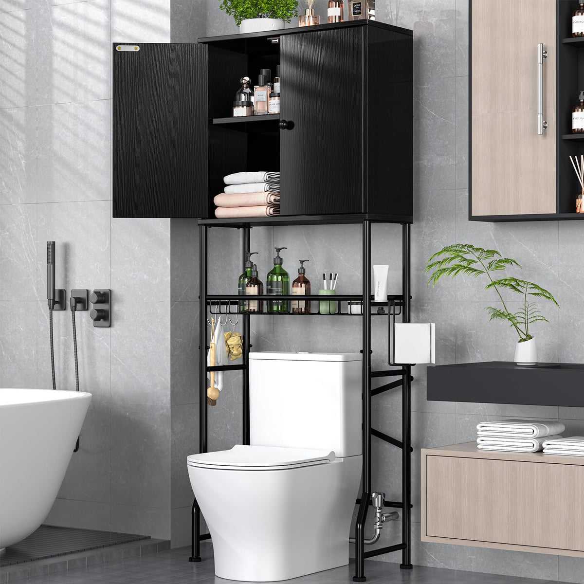 Over The Toilet Storage Cabinet - 2-Door Design Bathroom - Image 1