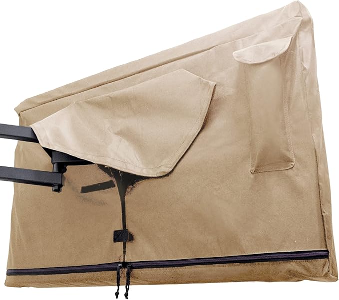 Outdoor TV Cover 48, 49, 50 inch - with Zipper, Weatherproof, Waterproof 360 Degrees Protection, Soft Non Scratch Interior - Beige