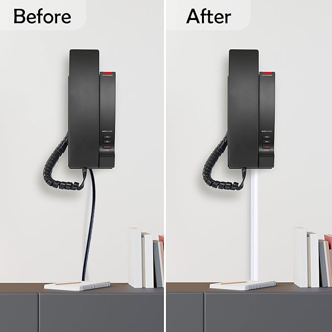 Rubber Bond TV Cord Hider Cable Protector - Strong Self Adhesive Wall Cord Cover Cable Hider - Low Profile Cable Management Wall Cord Concealer Cable Raceway