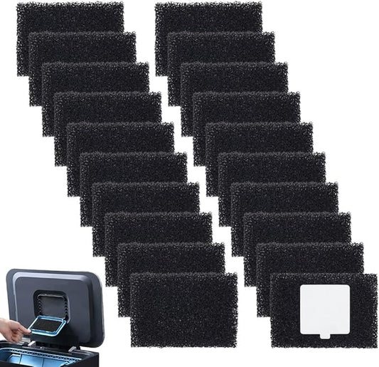 OLYCRAFT 20Pcs Trash Can Odor Absorbing Filters Activated Charcoal Deodorizer Stick-On Filters Activated Charcoal Filter for Trash Can Deodorizer Stick On Compost Bin Filter for Indoor Outdoor Bins