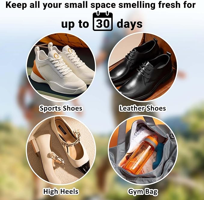 STRN Sneaker Deodorizer Balls 8 Packs Jasmine Scent Shoe Odor Elimination, Scented Plastic Ball, Long-lasting Freshness Shoe Deodorizer for Sneakers Gym, Bags, Cars and Small Spaces