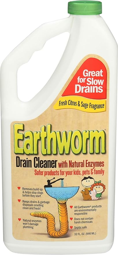 Earthworm Drain Cleaner, 32 FZ