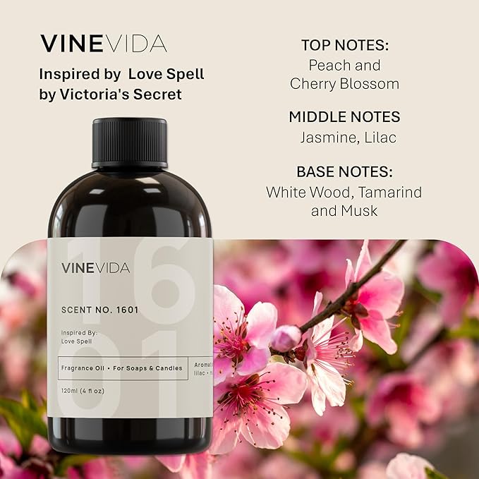VINEVIDA [4oz] Scent No. 1601 - Natural Fragrance Oil for Candle & Soap Making - Made in USA