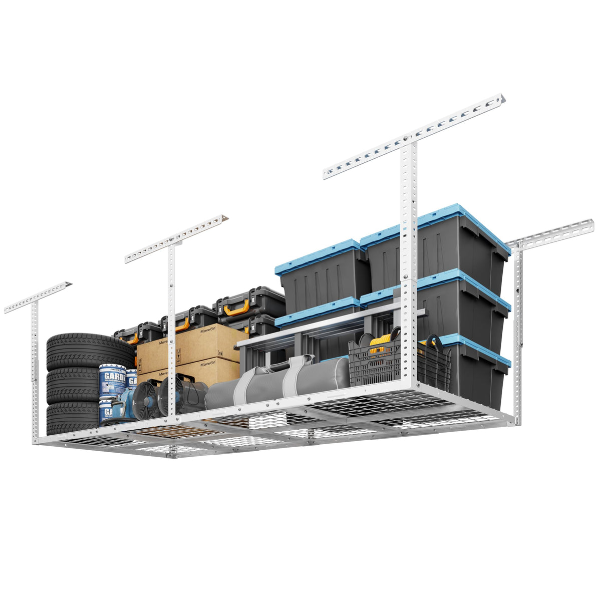 FLEXIMOUNTS 3x8 Overhead Garage Ceiling Storage Rack | Garage Storage - Image 1
