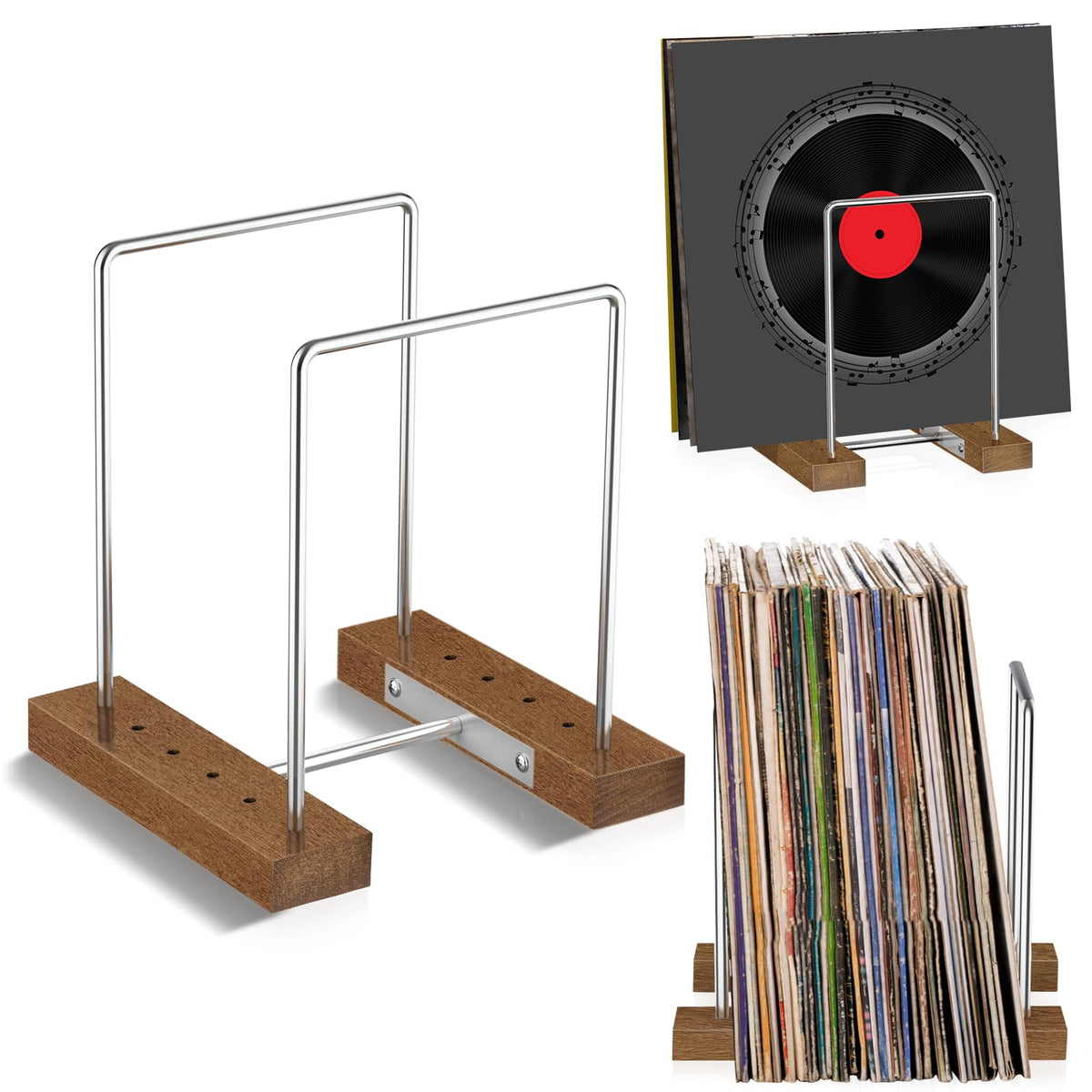 Vinyl Record Storage Holder, Vinyl Album Display Stand - Image 1