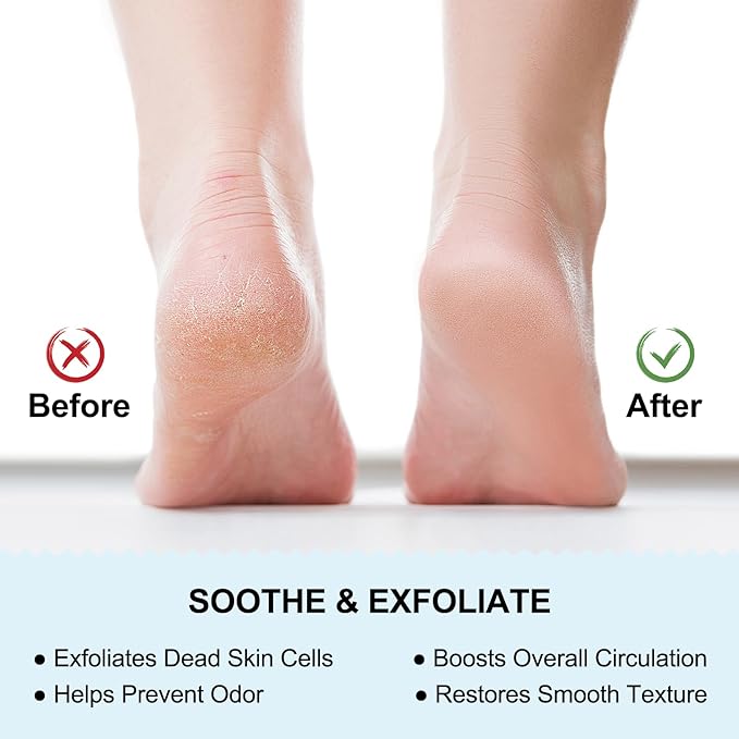 Bath Shower Foot Scrubber Mat - Silicone Shower Foot Scrubber Mat (XL) Cleaner Foot Toes Clean Pad Without Bending Non-Slip Suction Cups Bathroom mat 17.2 * 13 inch - Light Blue