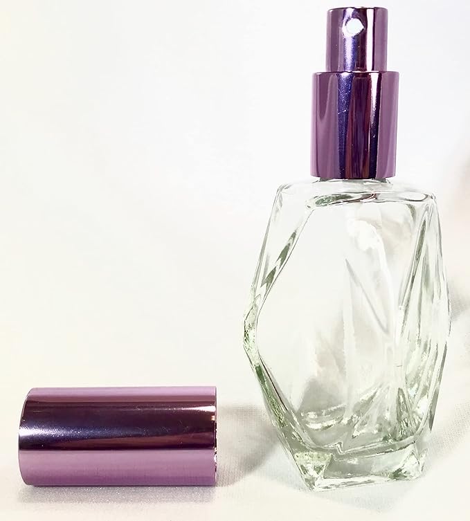 Diamond Spray Bottle. Fine Mist Perfume Cologne Atomizer for Essential Oil Aromatherapy Perfume Cologne Refillable (2 oz. 72 Bottles, Purple)