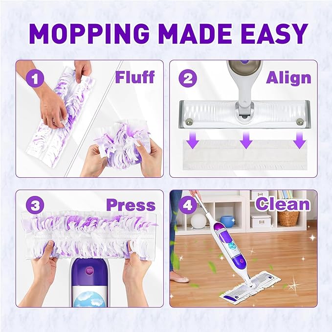 Power Mop Pads for Swiffer Power Mop Refills, Multi-Surface Power Mop Pads for Swiffer Power Mop Pads, Disposable PowerMop Refill Pads Compatible with Swiffer Wet Pads Refill, 20 Count