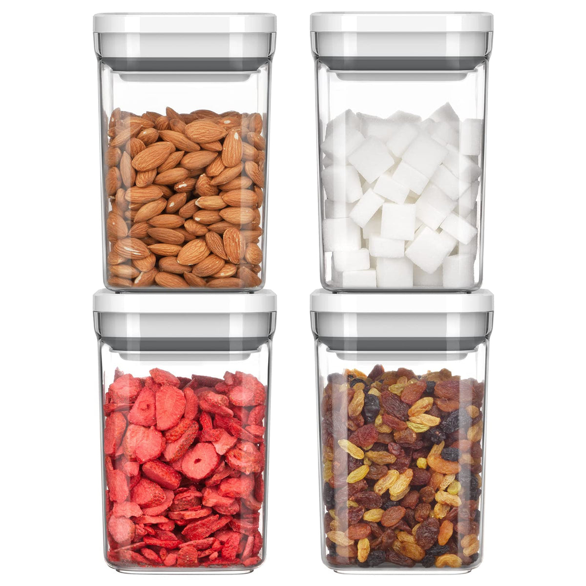 MR.SIGA 4 Pack Airtight Food Storage Container Set for Pantry - Image 1