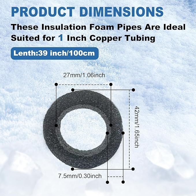 Insulating Foam Pipe Covers, Outdoor Water Pipe Insulation Water Pipe Freeze Protection,Foam Tube Suitable for Outdoor and Indoor Water Pipe Pipeline(24 Pcs,1inch)