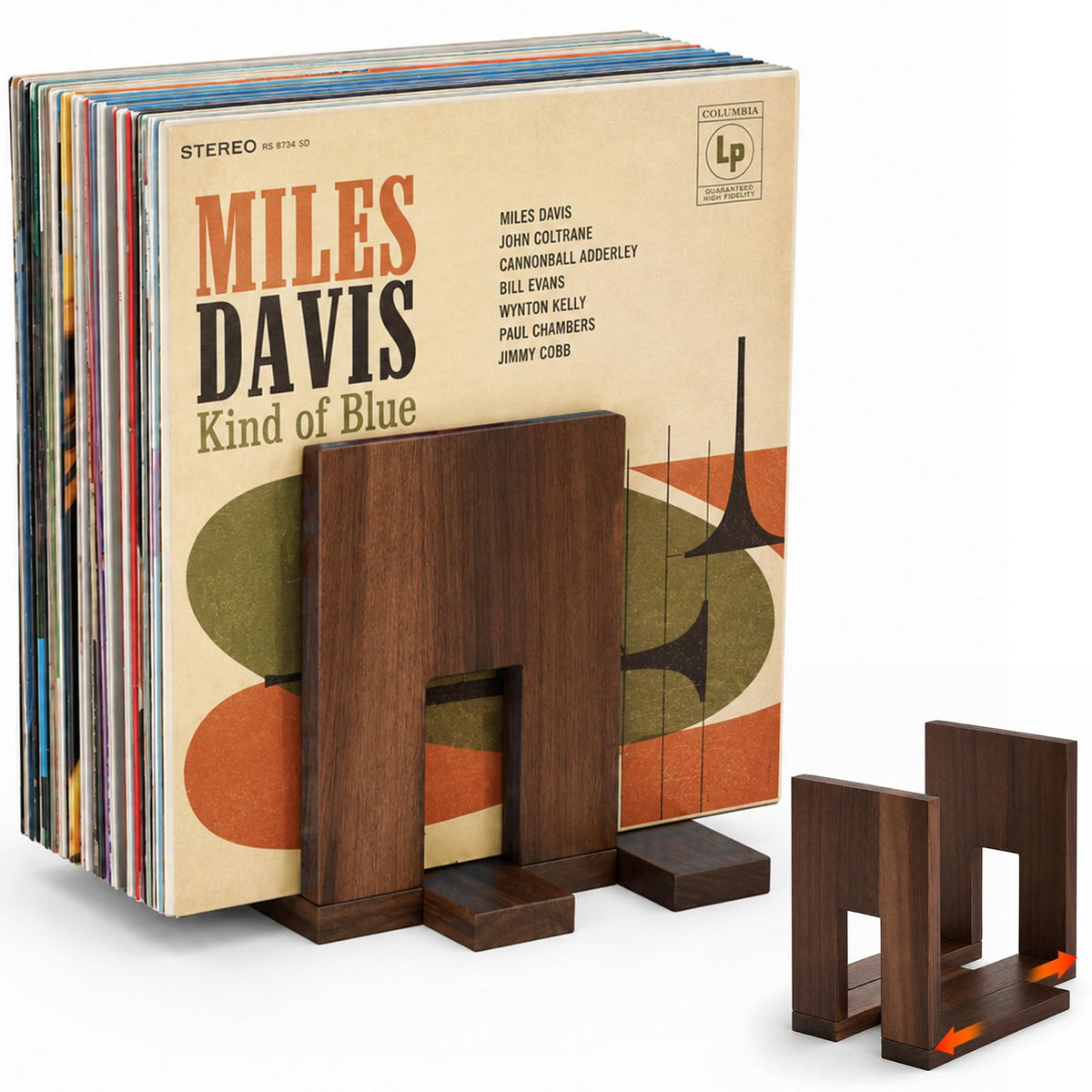 Uniclife Vinyl Record Storage Rack Wooden Vinyl Record - Image 1