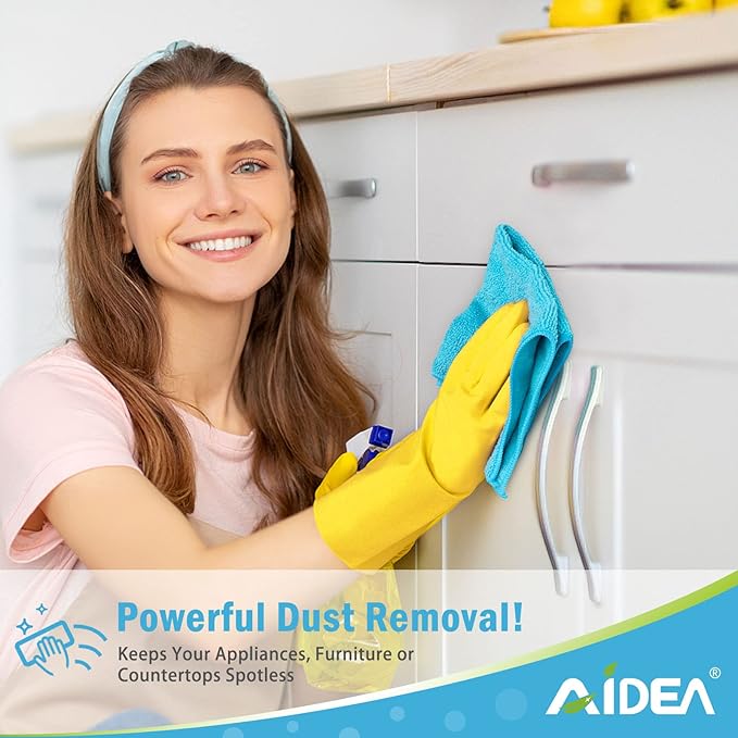 AIDEA Magic Sponges Cleaning Eraser and Microfiber Cleaning Cloths，Highly Absorbent Cleaning Towel