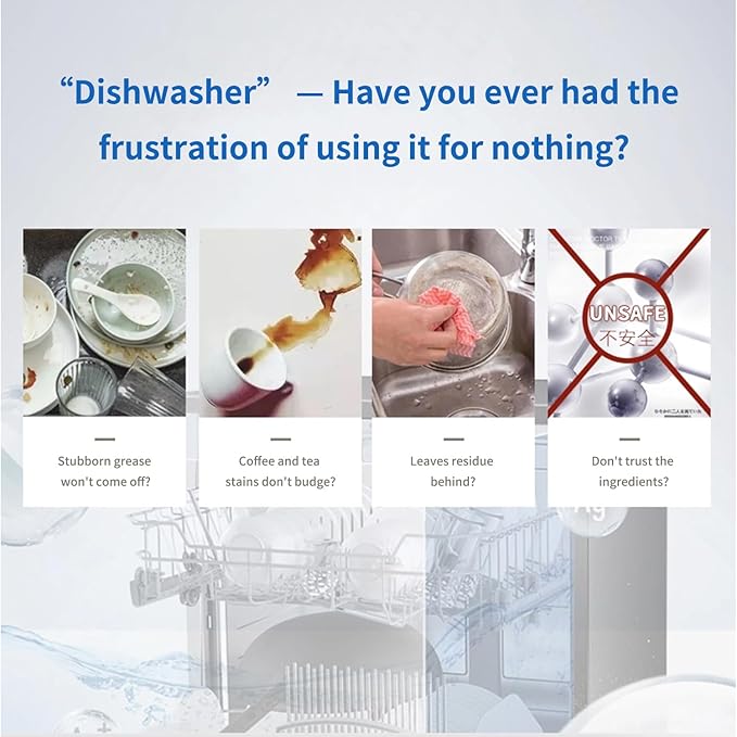 Dishwasher Cleaner Tablets - 24 Tabs (2x12 Pack), 1-Year Supply Heavy Duty Deodorizer Tabs for Deep Cleaning, Descaler Pods Remove Limescale & Grease, Septic Safe for All Dishwasher Brands - Puralb