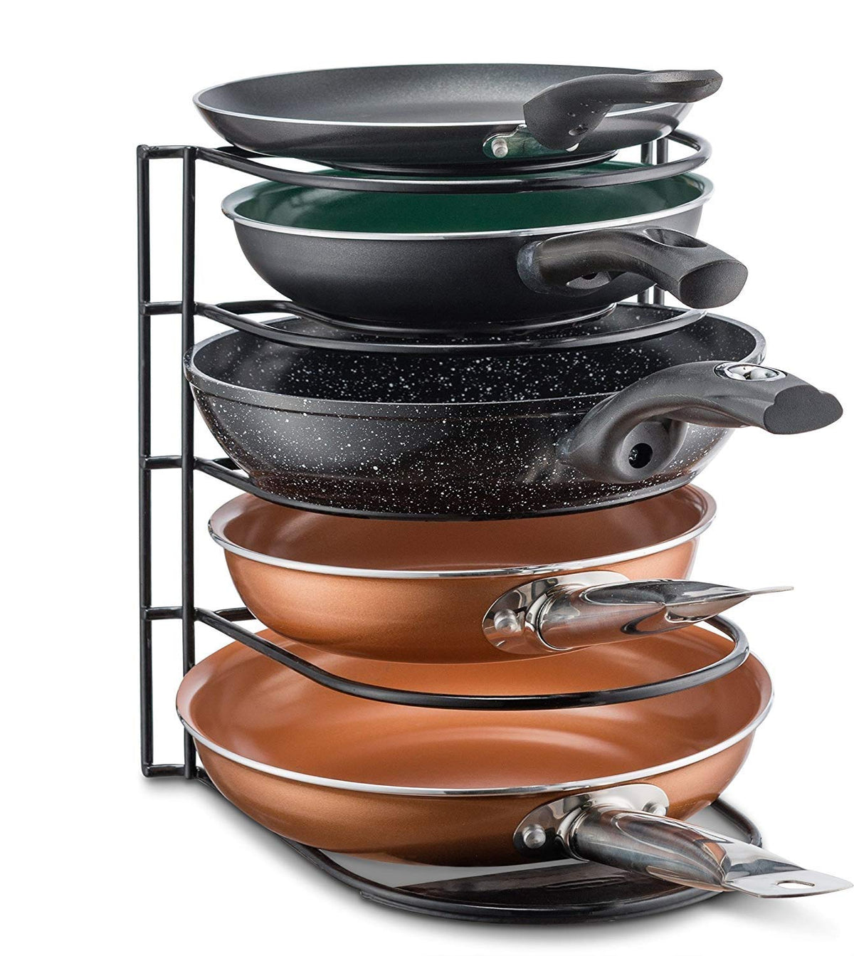 Pan Organizer Rack - Kitchen Closet Storage for Pots, Pans - Image 1