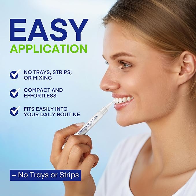 Teeth Whitening Pen – 35% Urea Peroxide Gel, Clear Twist-Dispensing Whitening Pens for Stain Removal, Professional-Strength, Easy-to-Use, Travel-Friendly(A Set of 5 Pens)