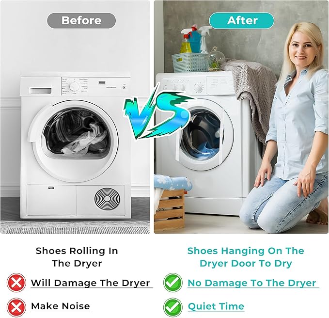 2Pcs Shoe Dryer Bag, Reusable Sneaker Wash Dry Net Bag, Large Honey Comber Mesh Bags with Zipper and Strap, Dryer Sneakers Laundry Shoe Bag Tool for Washer Dryer Shoes, Clothing,15.7''x15.7''