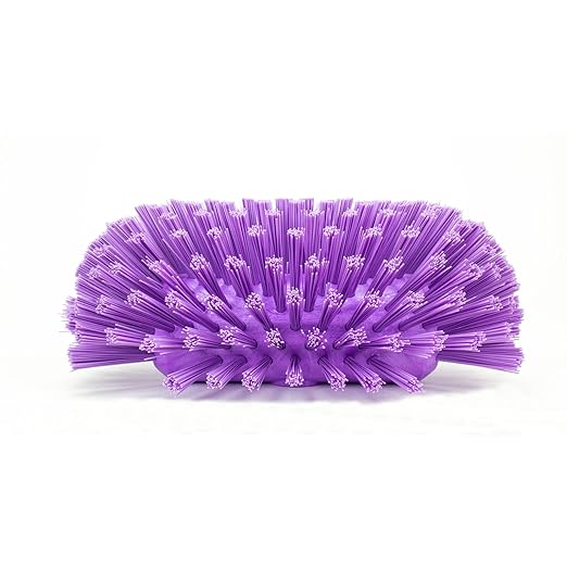 SPARTA Tank and Kettle Scrub Brush Heavy-Duty Tile Brush, Color-Coded and Handle Compatible (Sold Separately) for Optimal Access In Spacious Containers, Plastic, 5.5 X 9.5 Inches, Purple