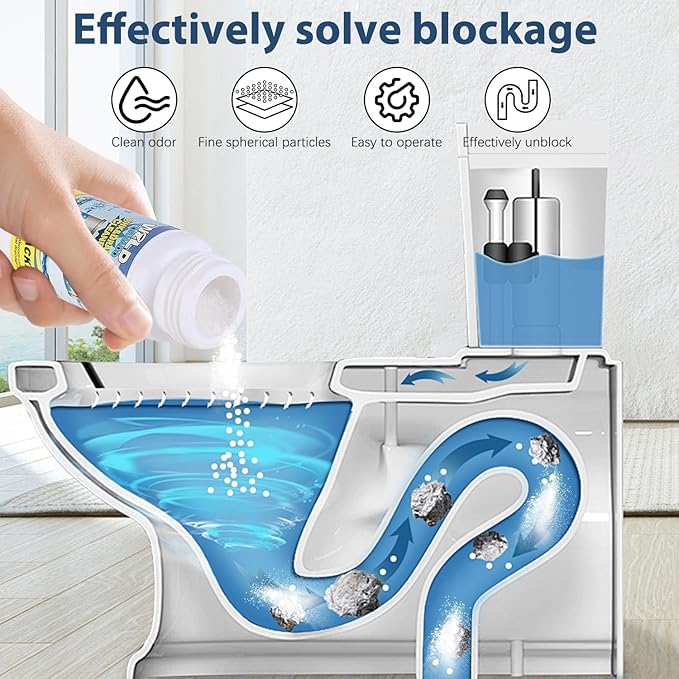 2026 Upgrade Wild Tornado Pipe Dredge, Powerful Sink Drain Cleaner, Multi-functional Drains Cleaners Fast Foaming for Kitchen Toilet Pipeline Quick Cleaning Tool (2PC)