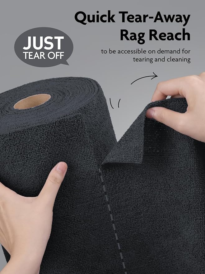 Fantasticlean Microfiber Towels Bundle, 75 Sheets Tear Away Cleaning Cloth Roll, 2 Pack Premium Drying Towel, for Home, car, Outdoor