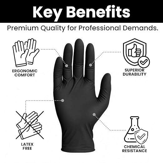 SAFEWAY USA Vinyl Disposable Gloves — Non-Latex and Powder Free, Heavy-Duty Protective and Multi-Purpose Gloves for Cleaning, Food Prep, Tattooing, Lab Works, Mechanics and More — (3000 pcs, Large)