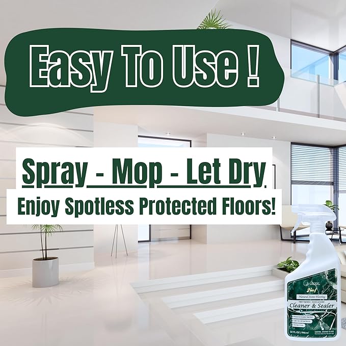 GEODE 2-in-1 Floor Cleaner and Sealer - Lavender Scented High Fragrance Solution for Mopping - Ideal for Marble and Natural Stone Surfaces - Premium cleaner and Sealer for floors.