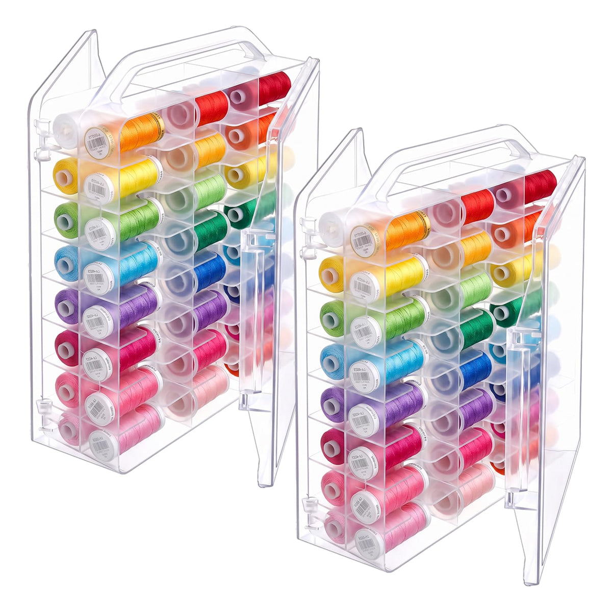 Afcabakila 2 Pcs Sewing Thread Organizer 46 Grids | Home Organization - Image 1