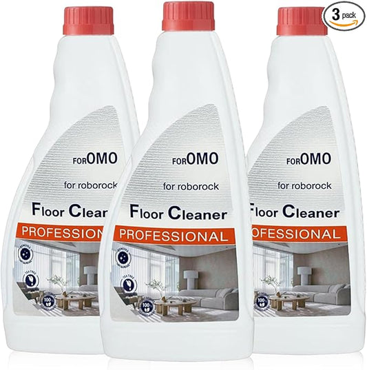 Floor Cleaning Solution Compatible With Roborock Robot Vacuum And Mop Cleaner， Deep Cleans For Multiple Hard Floors, Suitable With All Robot Vacuums With Mopping (3 Bottle)